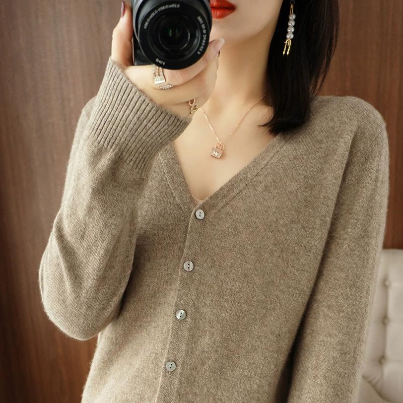 Spring Autumn Women Sweater Knitting Basic Fashion Tops Tees Cardigan Long Sleeve Korea Shirt Loose Casual Show Thin Coat