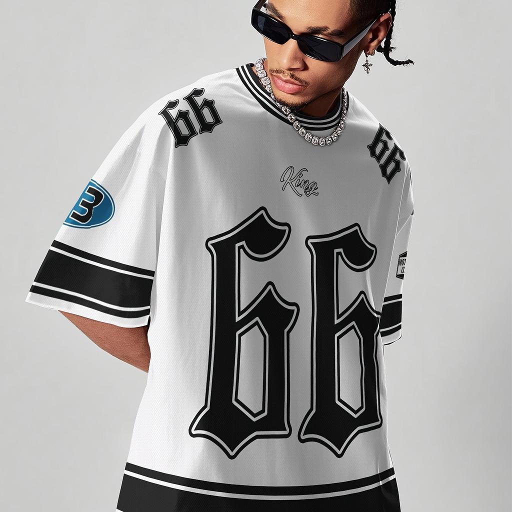 American Street Sports t-Shirt Summer Men's Round Neck Loose Quick Drying Short Sleeved 3d Digital Printed Tee Casual Top