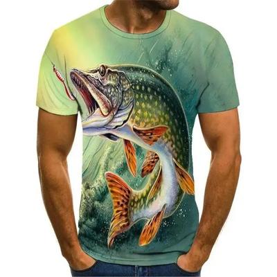 3D Gedruckt Sommer Mode Rundhals T-Shirt Fisch Muster Casual männer Neue Trend Coole männer Fisch Hip Hop kurzarm Kleidung
