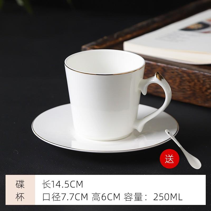 Caneca Porcelana de Osso borda dourada conjunto de xícaras de café luxo flor cerâmica xícara e pires inglês negócios Hotel utensílios de café americanos caneca
