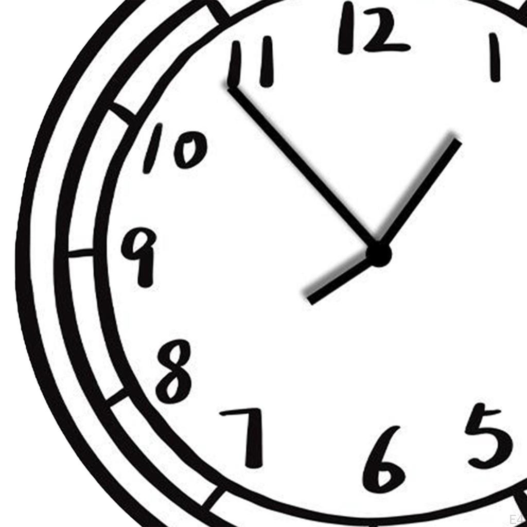 Cartoon Wall Clock for Home And Office, Non Ticking Acrylic Design