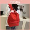 Color Student Solid Schoolbag Backpack Nylon Material Internal Phone Pocket