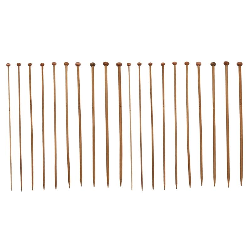 10Pairs Single Pointed Single Pointed Crochet Needle Single Ended Wood Knitting Needle for Handmade Sweater Scarf Socks