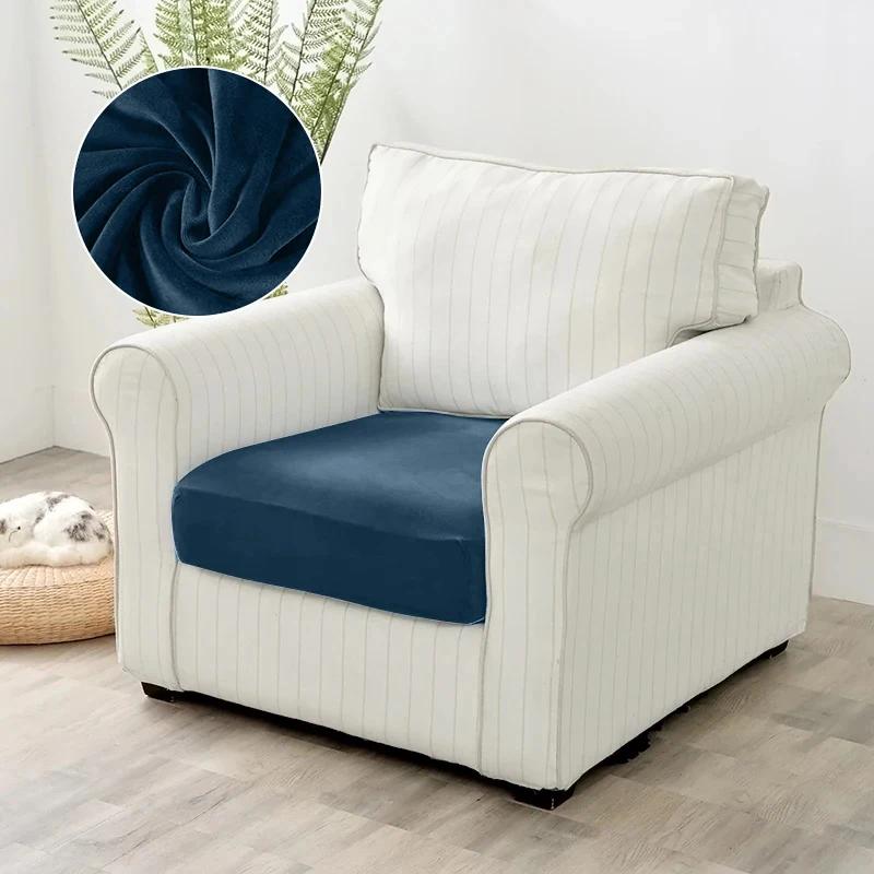 Velvet sofa cushion cover for living room elastic thicken stretch L shape corner armhair sofa slipcover furniture protector
