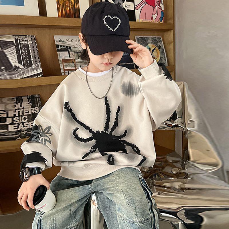 Children's Clothing Boys' Hoodie Cartoon Printed Top Boys' Autumn Top