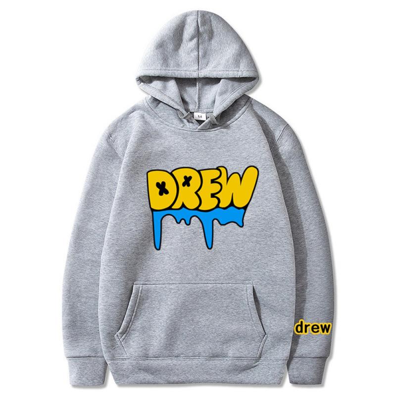 3D Drew House Drip Logo Printed Hoodies Fashionable Casual Sports Long Sleeved Men's and Women's Unisex Hooded Sweatshirts