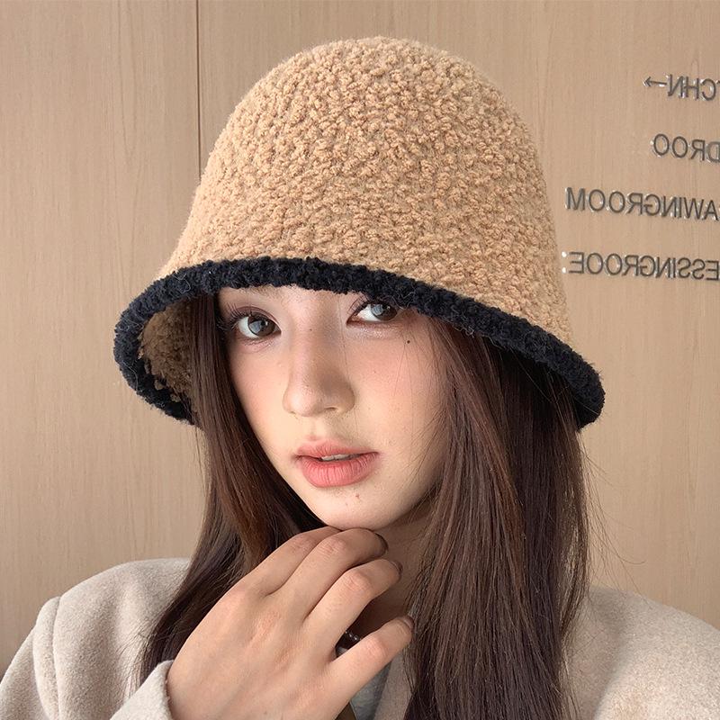 

Women s Simple Warm Knitted Fisherman Hat - Face-Slimming, Korean Style Chenille Bucket Hat One Size: 54-58cm