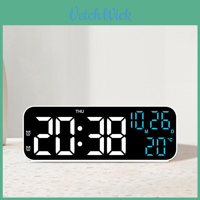 Modern Minimalist Led Digital Alarm Clock With Temperature Calendar For Home Office Decor