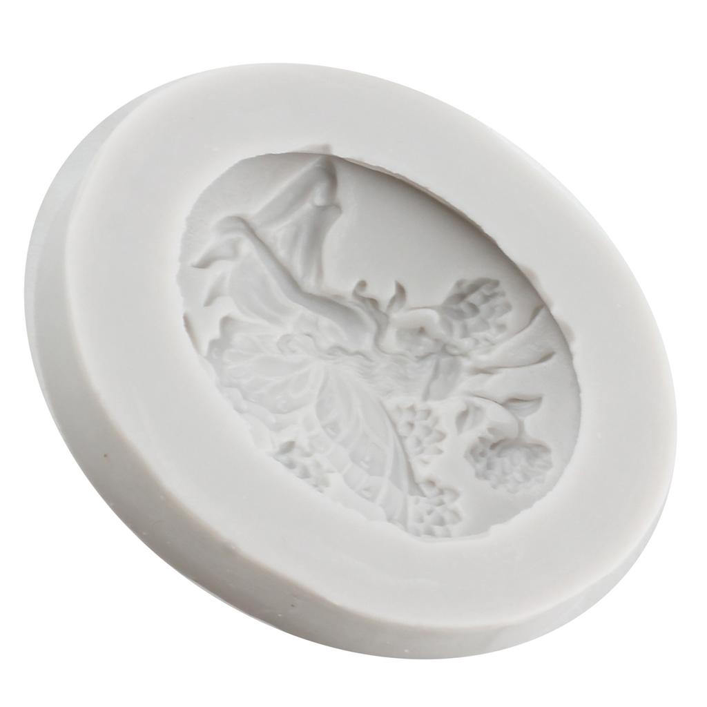 Blumenfee Silikonform Baby Party Fondant Kuchen Dekorieren Werkzeuge Schokolade Rollfondant Formen Polymer Clay Süßigkeiten Formen