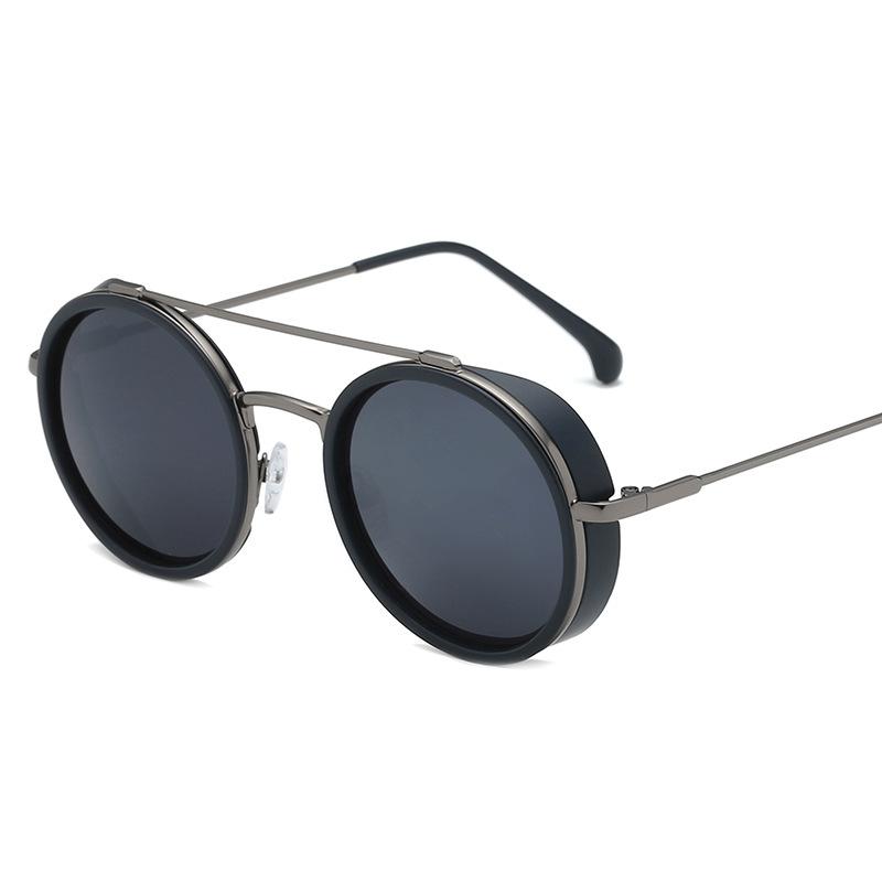 

Men S Sunglasses High Quality Punk Glasses Retro Circular Sunglasses Fashion Street Photo Sunglasses Alloy Frame Outdoor Glasses