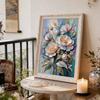 5D DIY Frameless Pearl Painting Bouquet Pattern Painting Kit, Suitable for Home Living Room Bedroom and Other Wall Decoration Art Paintings