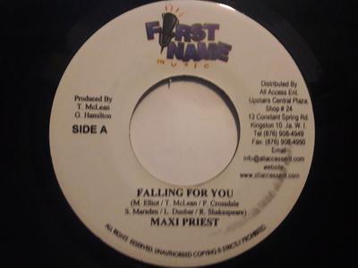 7inch Record MAXI PRIEST / RIK ROK - Falling For You / You're My Lady NONE First Name Musi Jamaica Reggae, Ska & Dub Used