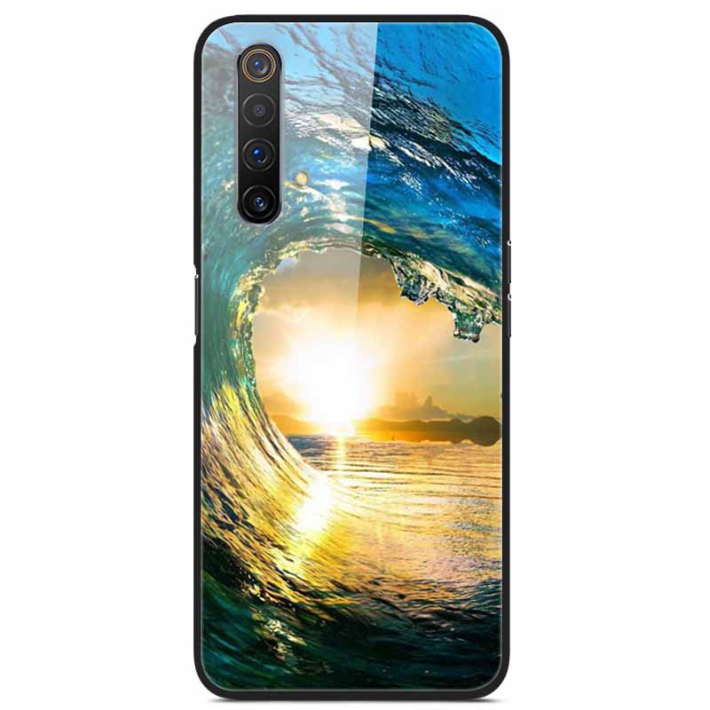 

For Realme X3 Superzoom Case Tempered Glass Starry Marble Hard Back Cover for OPPO Realme X3 Superzoom Cases Protective Lion RealmeX3 Superzoom
