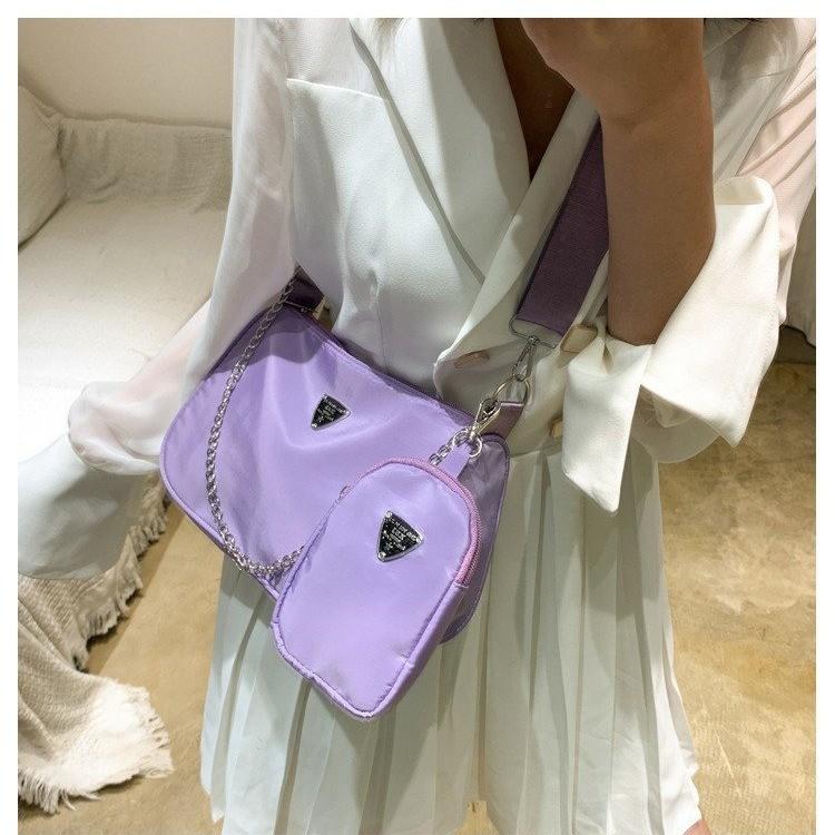 Fashion and popular summer bag versatile chain shoulder bag simple mother and child two-piece bag messenger bag