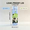 1PC Panda Under Green Leaf Canopy Pattern 750ml Color Plastic Sports Water Bottle Leakproof Flip Straw Lid Suitable for Sports Office Home Use