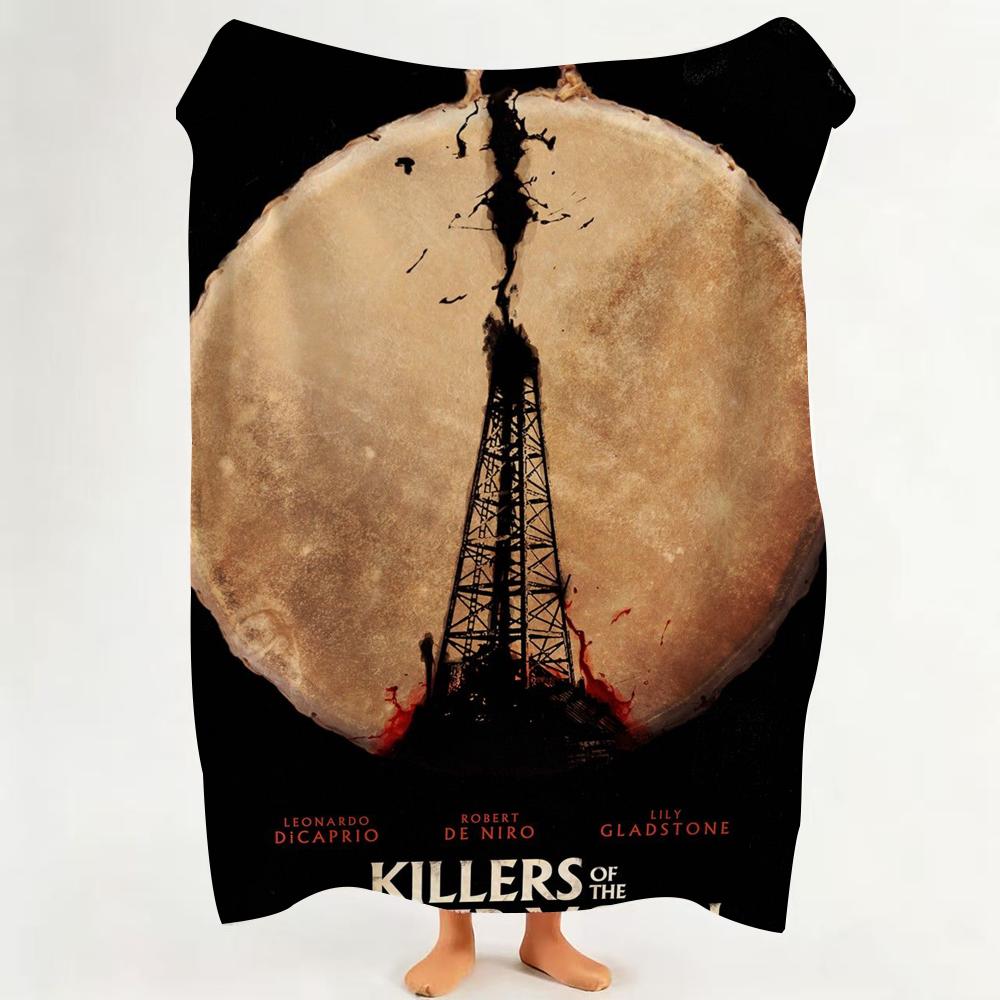 Movie K Killers o of t the F Flower M Moon Throw Flannel Throw Blanket Suitable for Sofa Living Room Bedroom