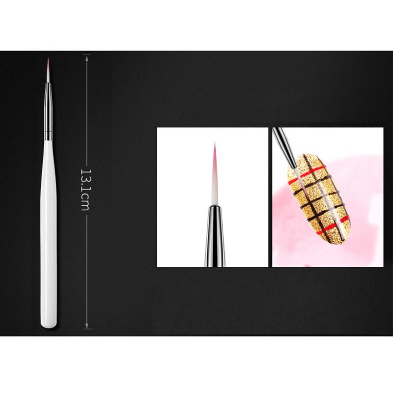 15pcs Dotting & Line Drawing Nail Art Brush Set Gel Polish Dot Pen Detailing Striper Brushes Manicure Decorating Kit Tools