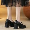 Fashion Retro Black Pointed Toe High Heels Women British Style High Quality High Heel Small Leather Shoes Comfort Commuter Office Shoes