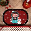 Cute Christmas Cartoon Diatom Mud Bath Mat Absorbent Non-slip Toilet Toilet Floor Carpet Mat