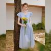 Bailuyu Women's Retro Puff Sleeve Long Dress