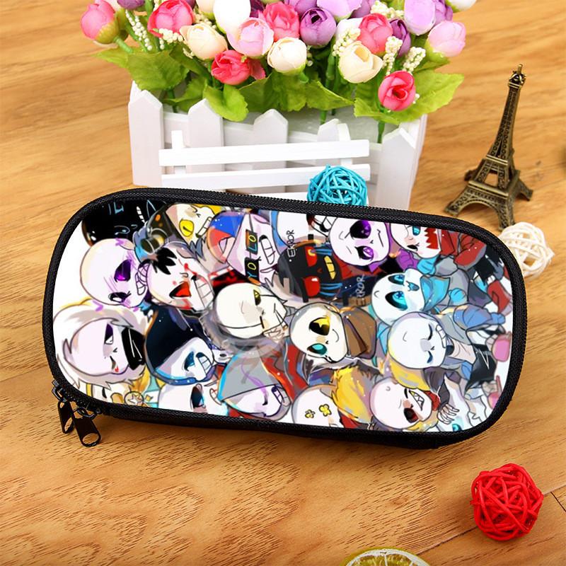 Undertale Pencil Case Large Capacity Nylon Organizer For Students And Artists