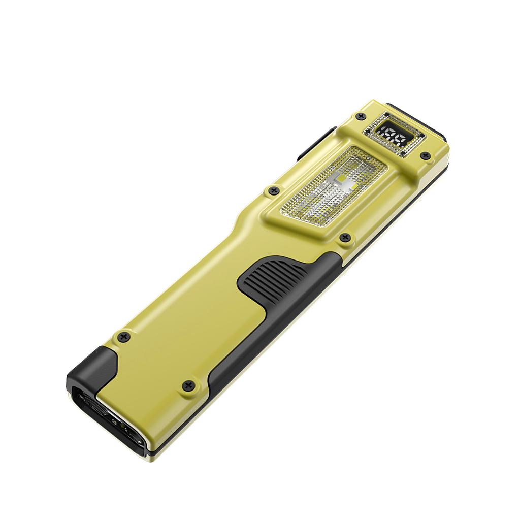 New Portable Flashlight Ultra-thin Rechargeable LED Flashlight Portable Work Light, Cold Resistant, Camping, Patrol, Battery Display