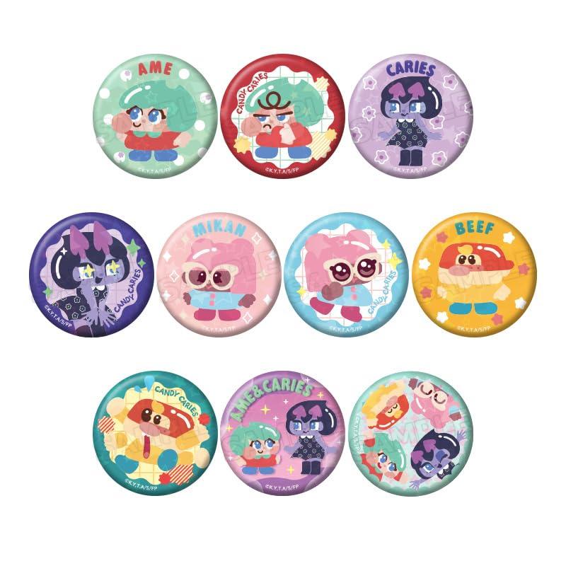 TV Anime Candy Caries Trading Glitter Can Badges Box of 10