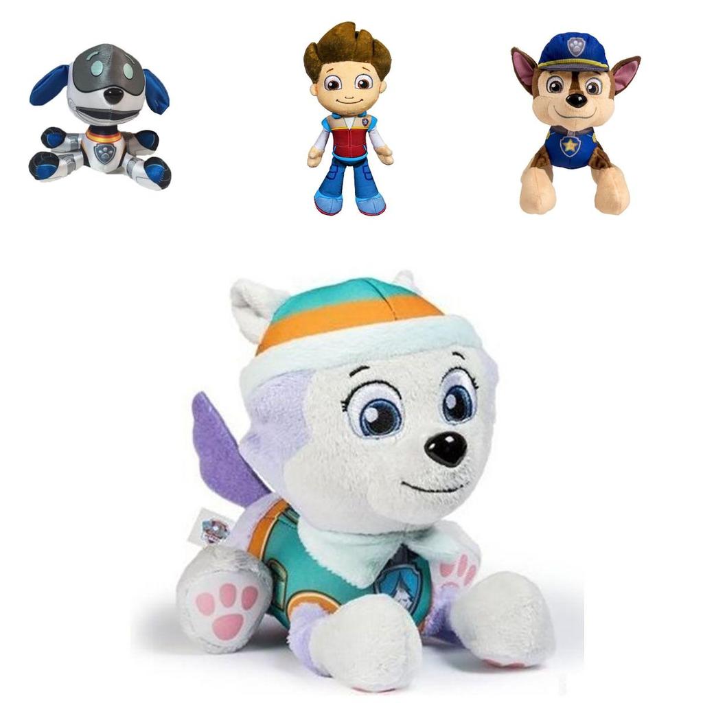 Set di peluche carino e coccoloso Paw Patrol con Ryder, Marshall, Rubble, Chase, Rocky, Zuma, Skye
