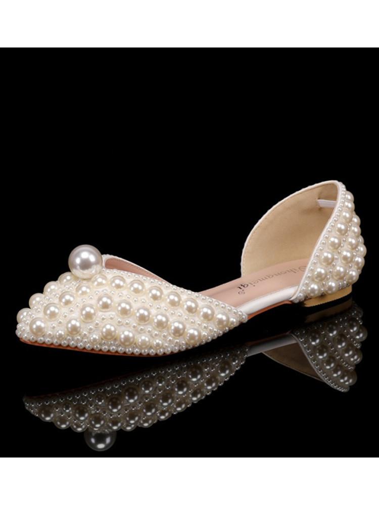 

Летние Новые Женские Жемчужные Балетки Модные, Сексуальные, Удобные Мэри Джейн Большие Плоские Сандалии 35