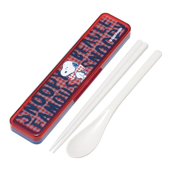 Skater Chopsticks and Spoon Set, Adult Bento Cutlery Set, 18cm, Silent Design (No Clattering), Made