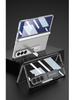 Transparent Samsung ZFold7 Case with Customizable Middle Axis and Integrated Electroplated Stand