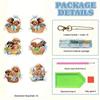 6Pcs/SetDIY Diamond Painting Keychain - Animal, Mandala Pattern, DIY Decoration, Diamond Kit Craft Supplies,