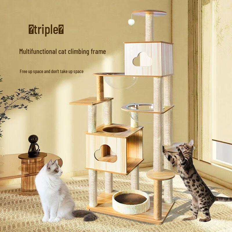 Multi-Level Cat Tree Condo with Scratching Posts