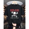 European Size Blood for Blood - Skull Blood T-Shirt 338783,Humorous Short-Sleeve Graphic Tee for Men,Black