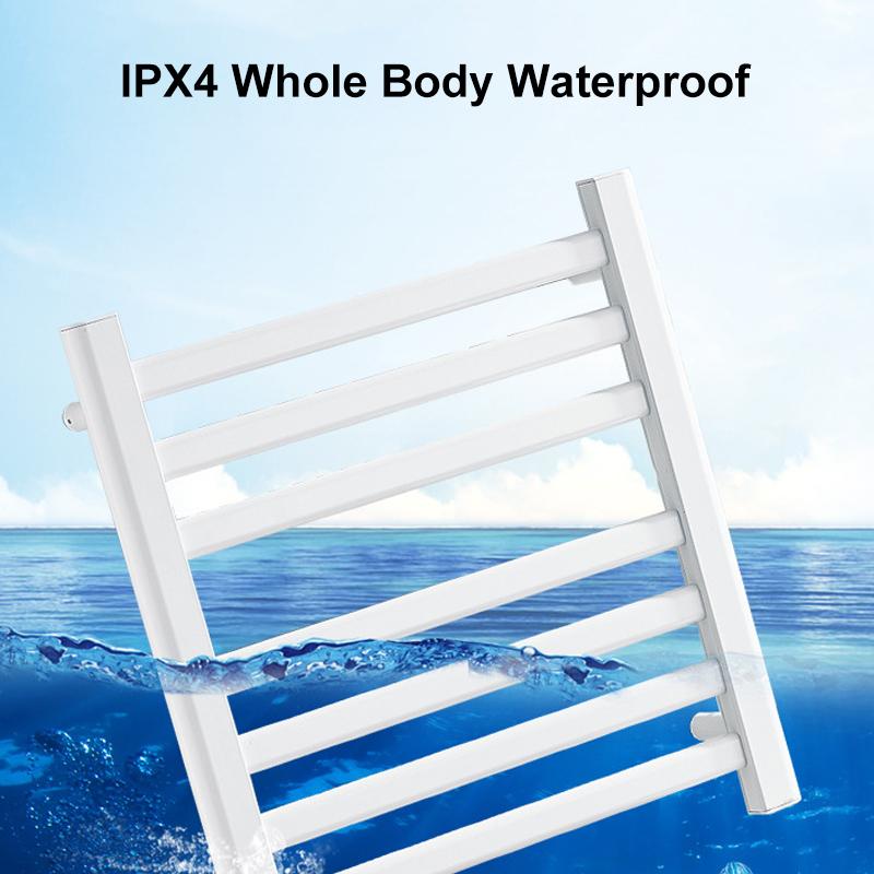 50W Smart Thermostatic Aluminum Bathroom Heated Towel Rack Electric Heating Towel Rail Shelf Clothes Sterilizing Towel Warmer Dryer 220V 50Hz