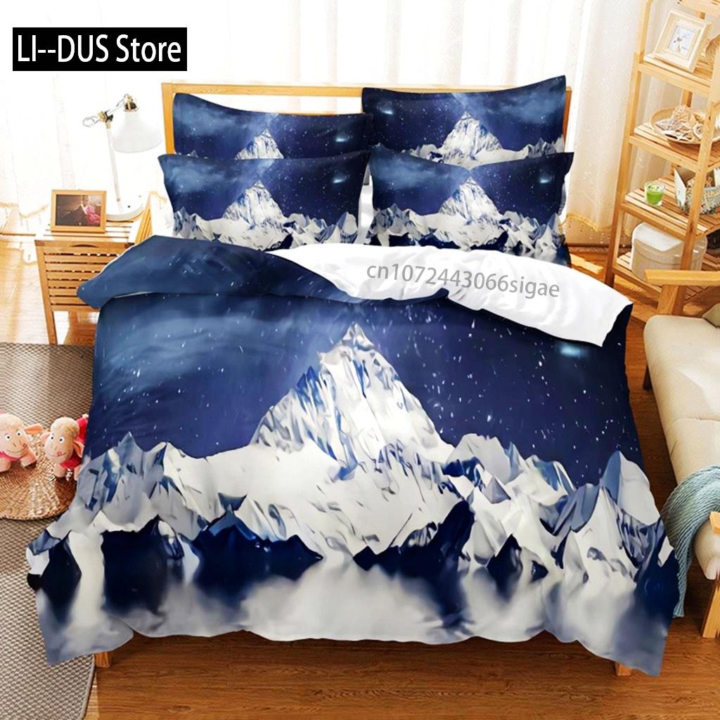 Snow Scene Bedding Set Duvet Cover Sets 3d Bedding Digital Printing Queen Size Bedding Set Fashion Design