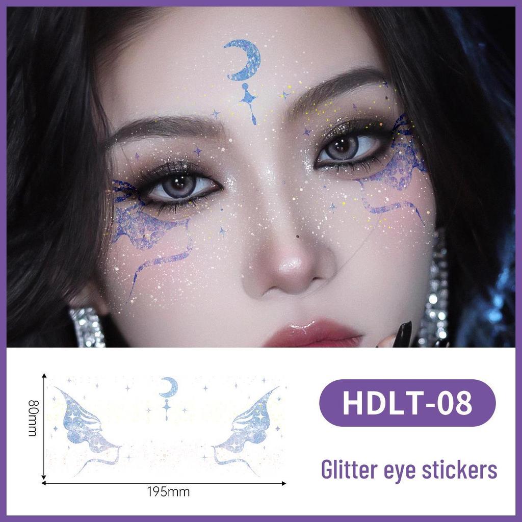 Glitter Butterfly Eye Tattoos: Waterproof, Sweatproof, Anti-Reflective Party Stickers