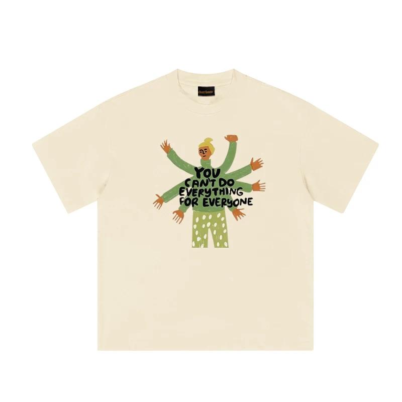 Starendorsed Highend Design Illustration Casual Pure Cotton Shortsleeve Tshirt Couplewear Undershirt