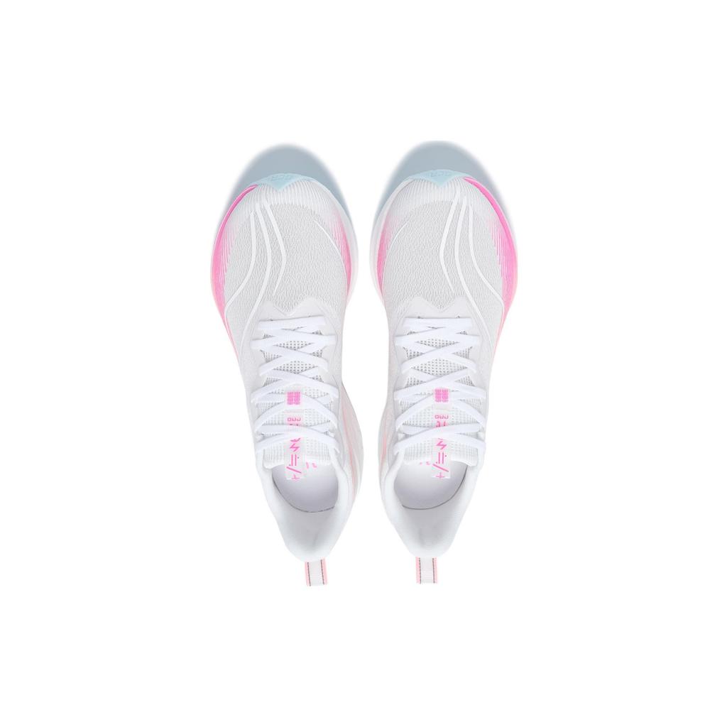 Li Ning Red Hare 6 Pro Bequemes Gewebe Abriebfest Atmungsaktiv Niedriger Schaft Laufschuhe Damen Weiß Rosa ARMT014-6