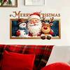 Santa Claus, Snowman, Reindeer Self-adhesive Wall Sticker for Bedroom Walls To Create A Festive Atmosphere