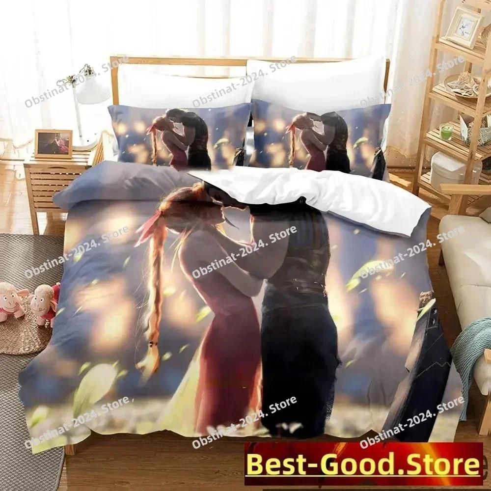 3D Game Crisis Core Final Fantasy VII Bedding Set Printed Single Comforter Duvet Cover Pillow Case 3 Pieces Sets Kids Adult Size