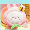 Adorable Jinnew Peach You Love Plush Coin Purse Keychain Cute Cartoon Style