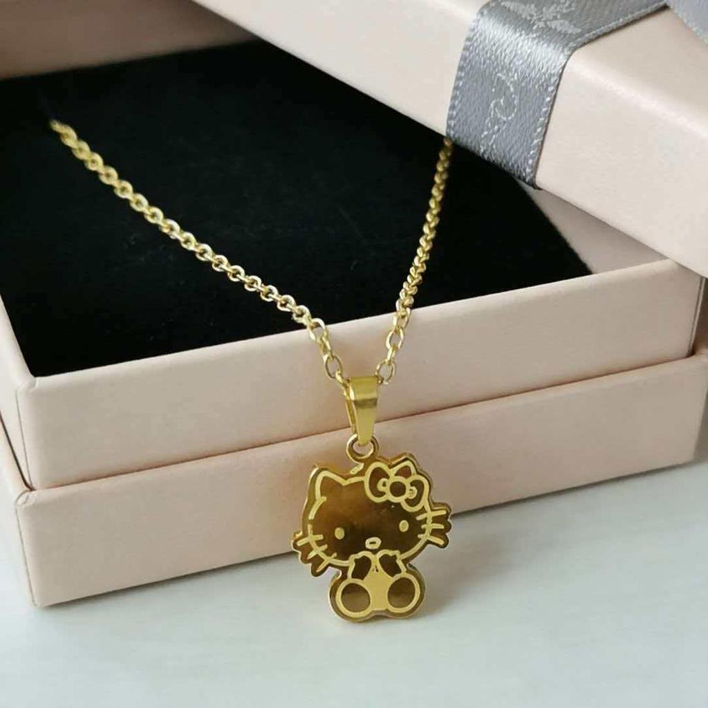 Personalized Titanium Steel Cat Necklace for Women - Fresh, Simple, Versatile Clavicle Chain in College Style