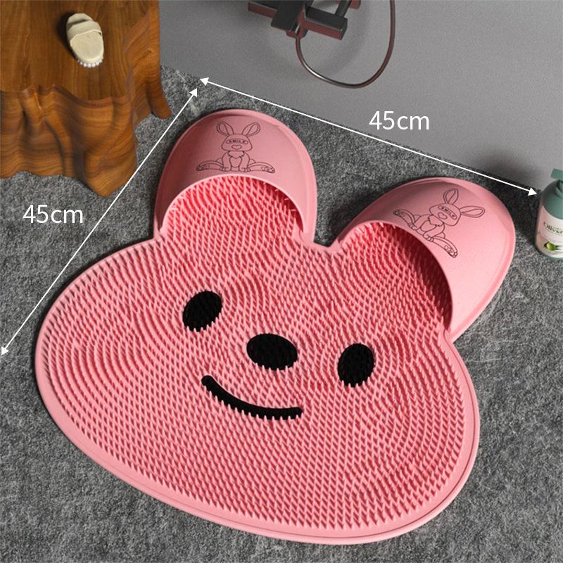 

Silicone Foot Massage Bathroom Anti Slip Pad Back Massage Bathing Foot Massage Dead Skin Removal Tool Shower Floor Mat розовый