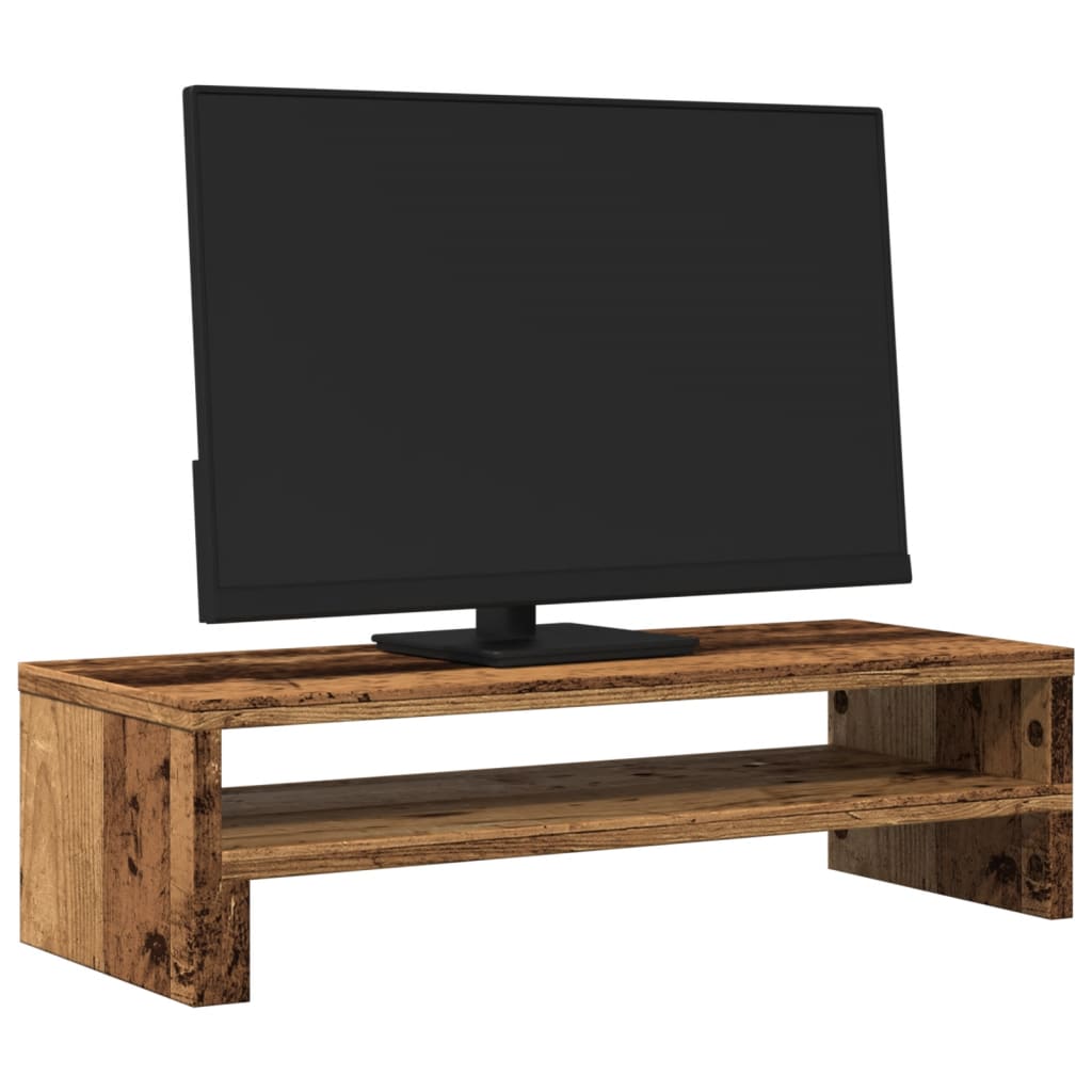 Monitor Stand with Vintage Wood Look 54 X 22 X 15 Cm Engineered Wood