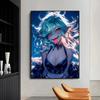Dark Anime Girls Sexy Cyberpunk Gaming Neon Girl Posters and Prints Canvas Printing Wall Art Picture for Living Room Home Decor