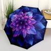 1 Stück Regenschirm mit floralem Mandala-Design und Kunststoffgriff, Kompakt & Stilvoll, Geeignet für alle Jahreszeiten YS331012