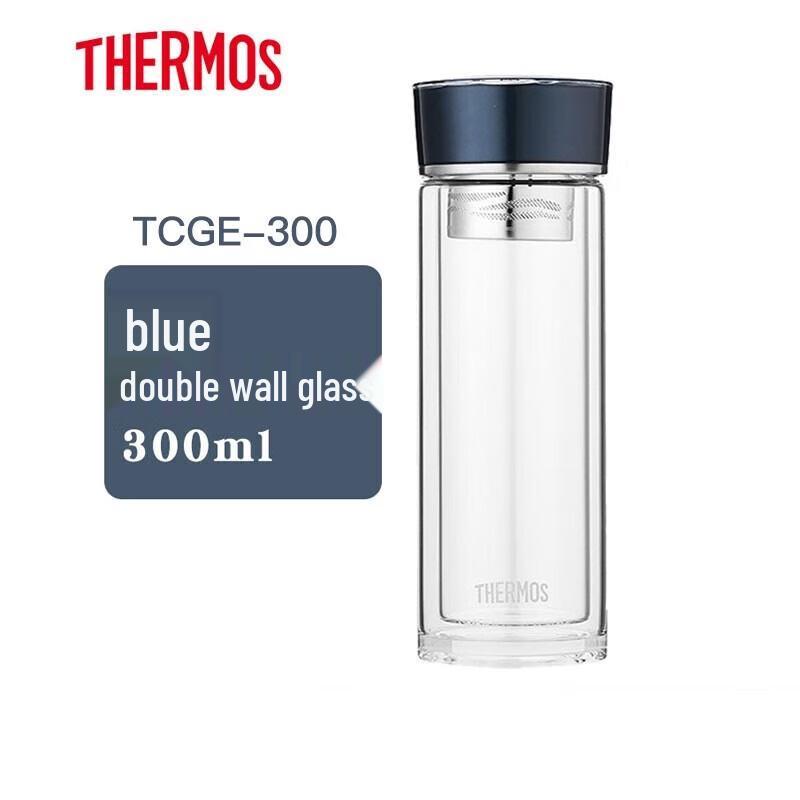 Thermos Insulated Double-Layer Glass Tea Infuser Bottle