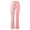 Women's Casual Fashion Pants Elastic Waist Solid Color High Waist Pants