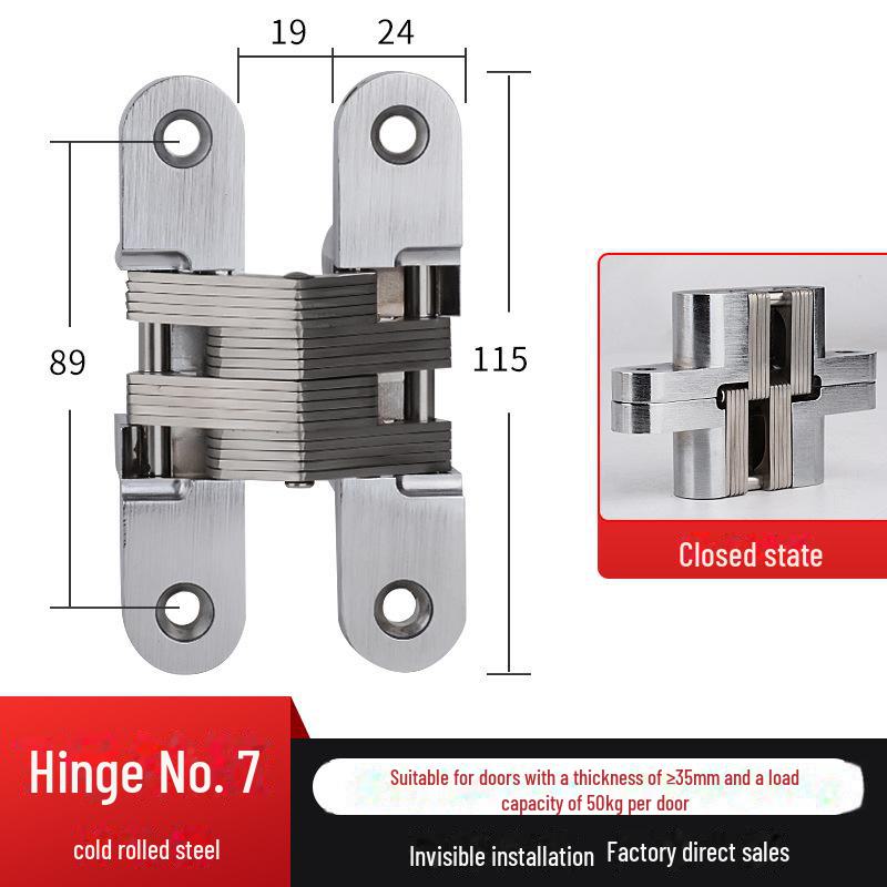 Zinc Alloy 180° Concealed Cross Hinge for Dining Tables